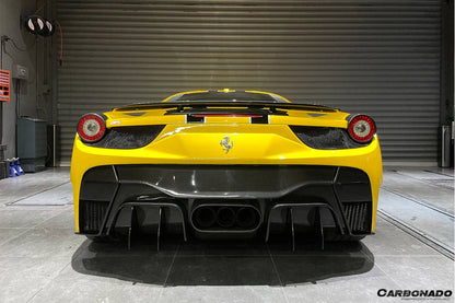 Carbonado VRS Style Rear Bumper with Tips | 2010-2015 Ferrari 458 Italy Spider