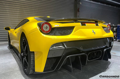 Carbonado VRS Style Rear Bumper with Tips | 2010-2015 Ferrari 458 Italy Spider