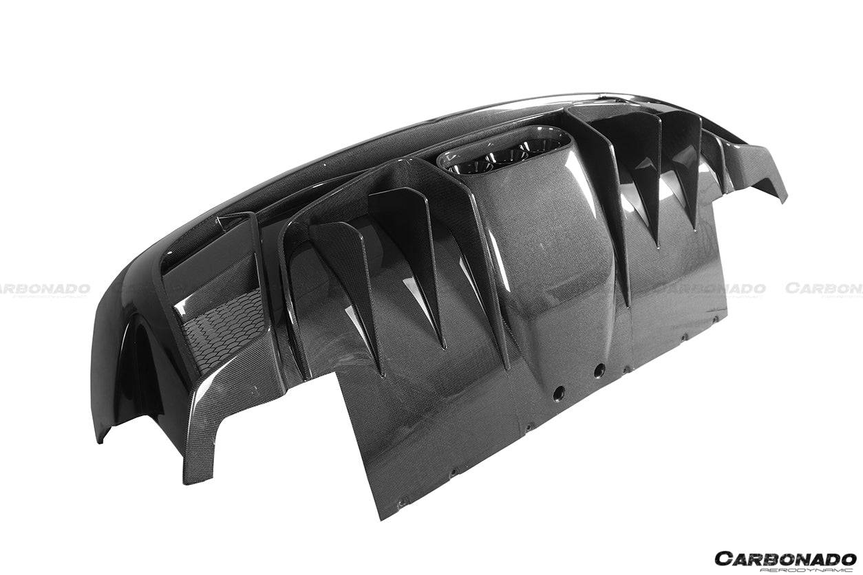 Carbonado VRS Style Rear Bumper with Tips | 2010-2015 Ferrari 458 Italy Spider