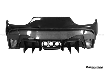 Carbonado VRS Style Rear Bumper with Tips | 2010-2015 Ferrari 458 Italy Spider