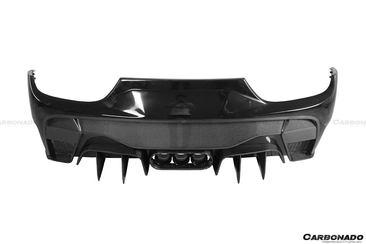 Carbonado VRS Style Rear Bumper with Tips | 2010-2015 Ferrari 458 Italy Spider