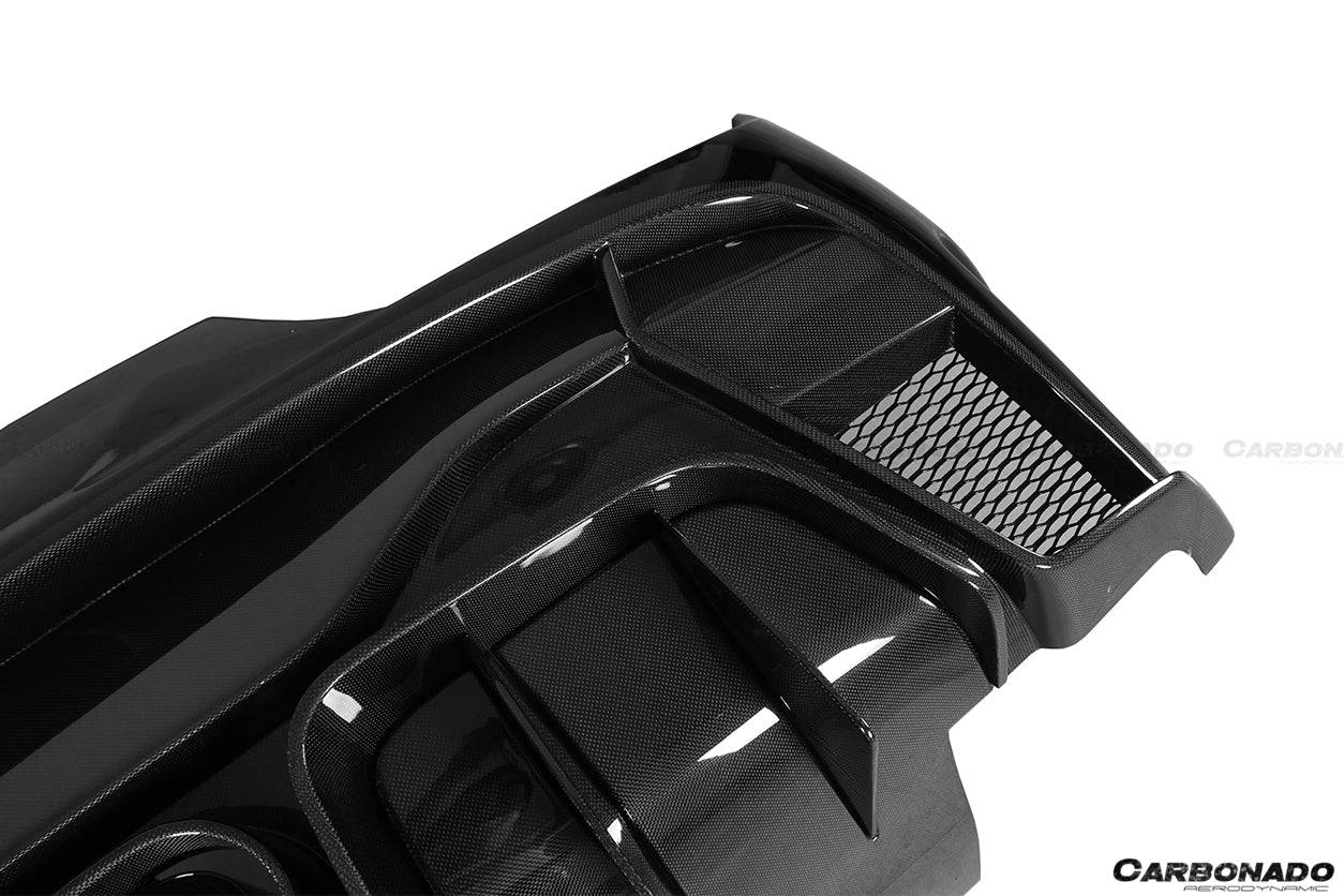 Carbonado VRS Style Rear Bumper with Tips | 2010-2015 Ferrari 458 Italy Spider