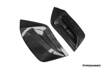 Carbonado 1x1 Weave Dry Carbon Fiber Engine Hood With Glass | 2015-2019 Ferrari 488, Pista Spider