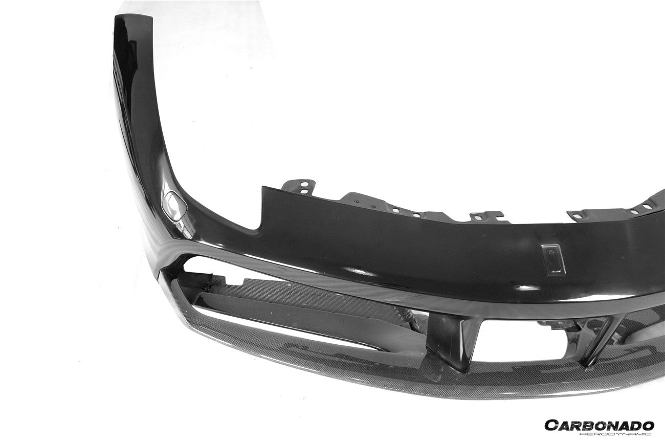 Parachoques delantero de fibra de carbono estilo Ferrari 488 GTB Spider Carbonado 2015-2020
