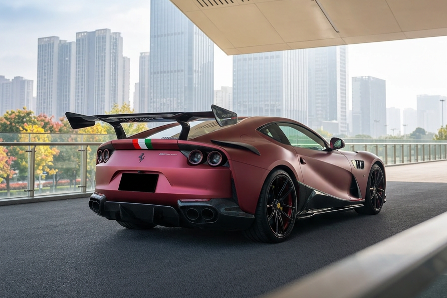2017-2026 Ferrari Autoclave Carbon Fiber Wing Spoiler Carbonado (MSY) Fits: 812 Superfast (DRYCF812-MAN-MSY-W)