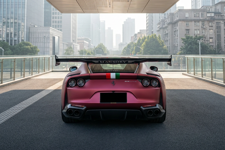 2017-2026 Ferrari Autoclave Carbon Fiber Wing Spoiler Carbonado (MSY) Fits: 812 Superfast (DRYCF812-MAN-MSY-W)
