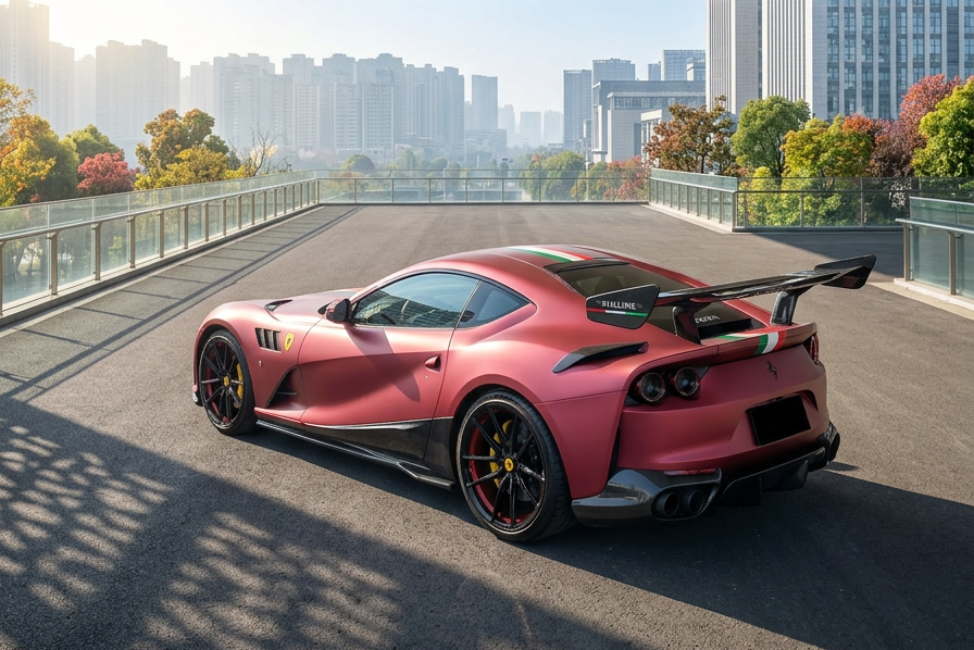 2017-2026 Ferrari Autoclave Carbon Fiber Wing Spoiler Carbonado (MSY) Fits: 812 Superfast (DRYCF812-MAN-MSY-W)