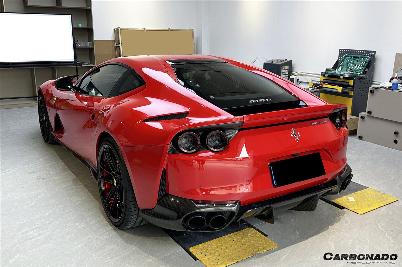 Carbonado 2017-2026 Ferrari 812 Superfast GTS OEM Style Dry Carbon Fiber Rear Lip