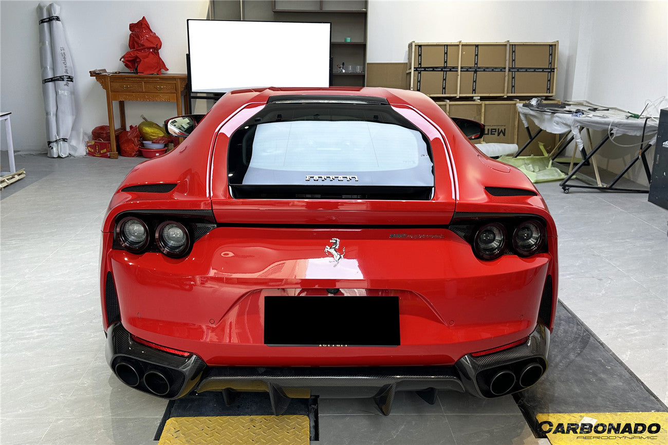 Carbonado 2017-2026 Ferrari 812 Superfast GTS OEM Style Dry Carbon Fiber Rear Side Diffuser