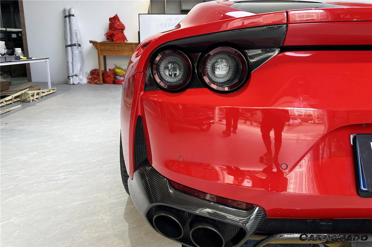Carbonado 2017-2026 Ferrari 812 Superfast OEM Style Dry Carbon Fiber Tail Lights Surround Satellites