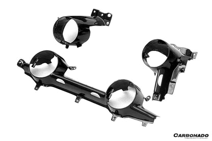 Molduras de panel de aire acondicionado de fibra de carbono seca estilo OE para Ferrari 812 Superfast y GTS Carbonado 2017-2026