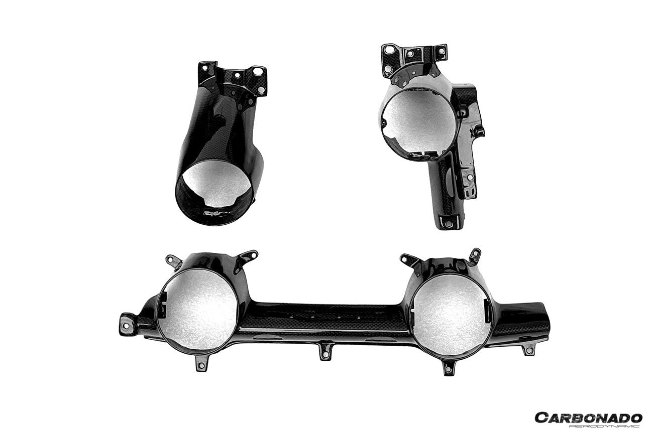 Molduras de panel de aire acondicionado de fibra de carbono seca estilo OE para Ferrari 812 Superfast y GTS Carbonado 2017-2026