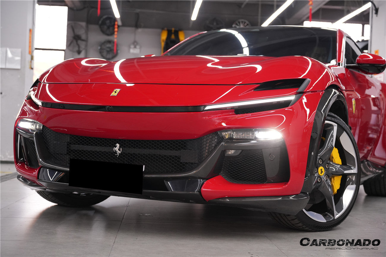 Borde delantero de fibra de carbono seco estilo OEM Ferrari Purosangue FUV tipo F175 Carbonado 2023-2025