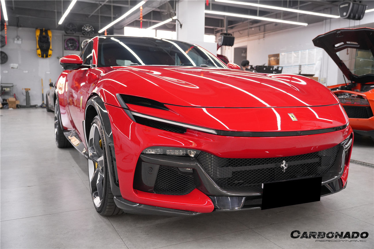 Borde delantero de fibra de carbono seco estilo OEM Ferrari Purosangue FUV tipo F175 Carbonado 2023-2025