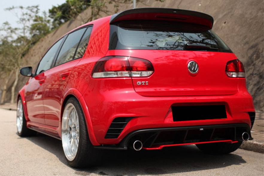 Carbonado 2010-2013 Volkswagen Golf 6 R20 GTI Rz Style Rear Bmper (Dual Exhaust)
