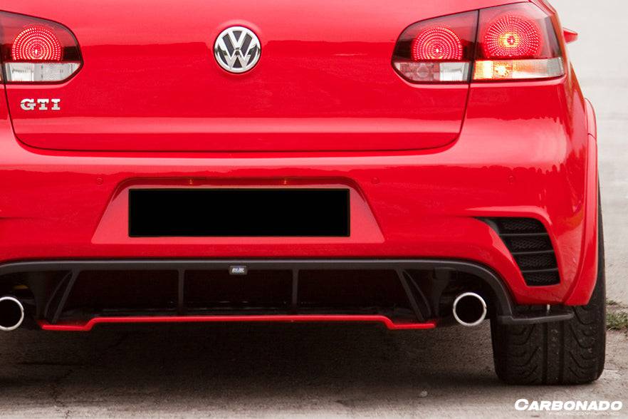 Carbonado 2010-2013 Volkswagen Golf 6 R20 GTI Rz Style Rear Bmper (Dual Exhaust)