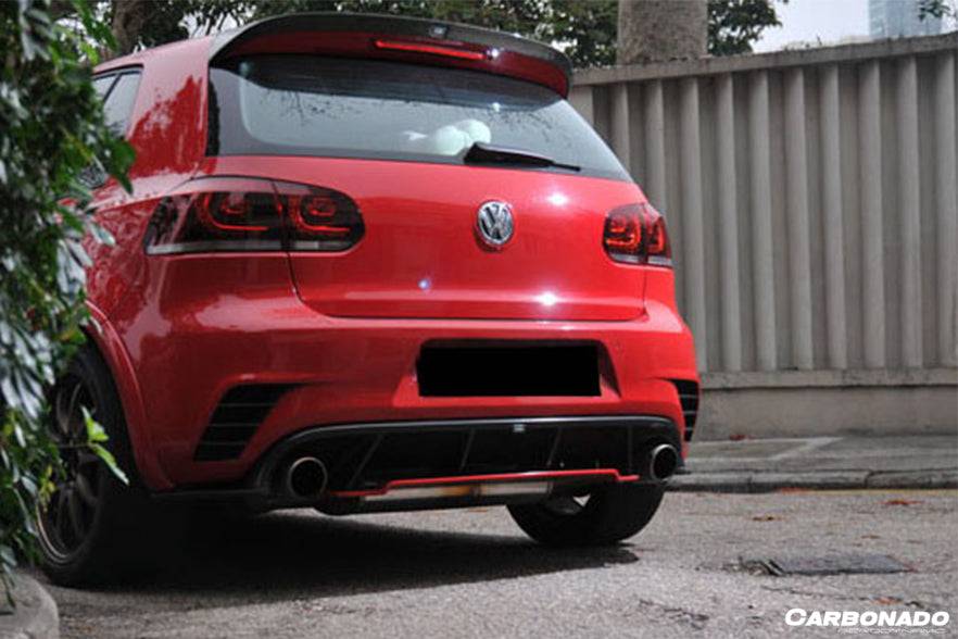 Carbonado 2010-2013 Volkswagen Golf 6 R20 GTI Rz Style Rear Bmper (Dual Exhaust)