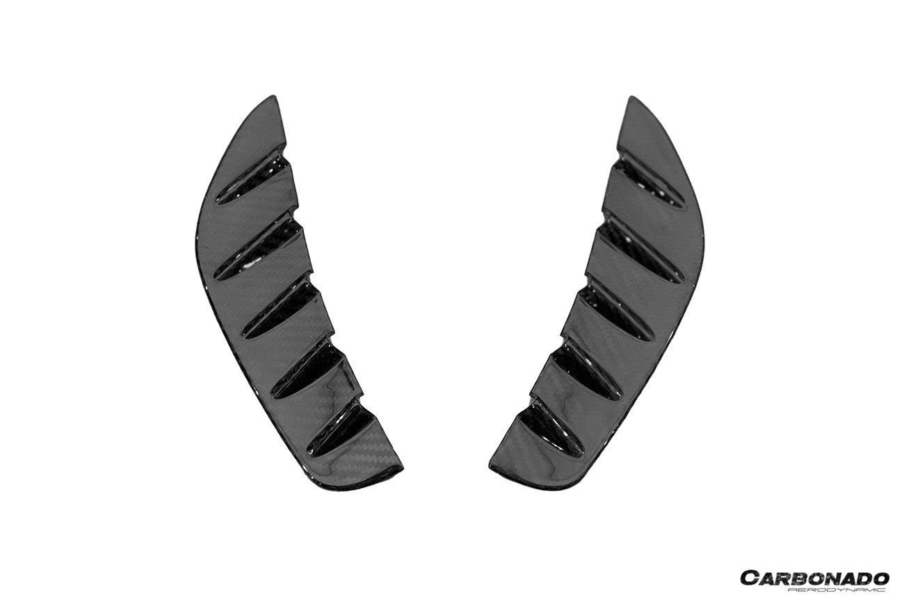 Molduras de ventilación para parachoques delantero de fibra de carbono seco estilo Lotus Emira NYO MNK Carbonado 2021-2024
