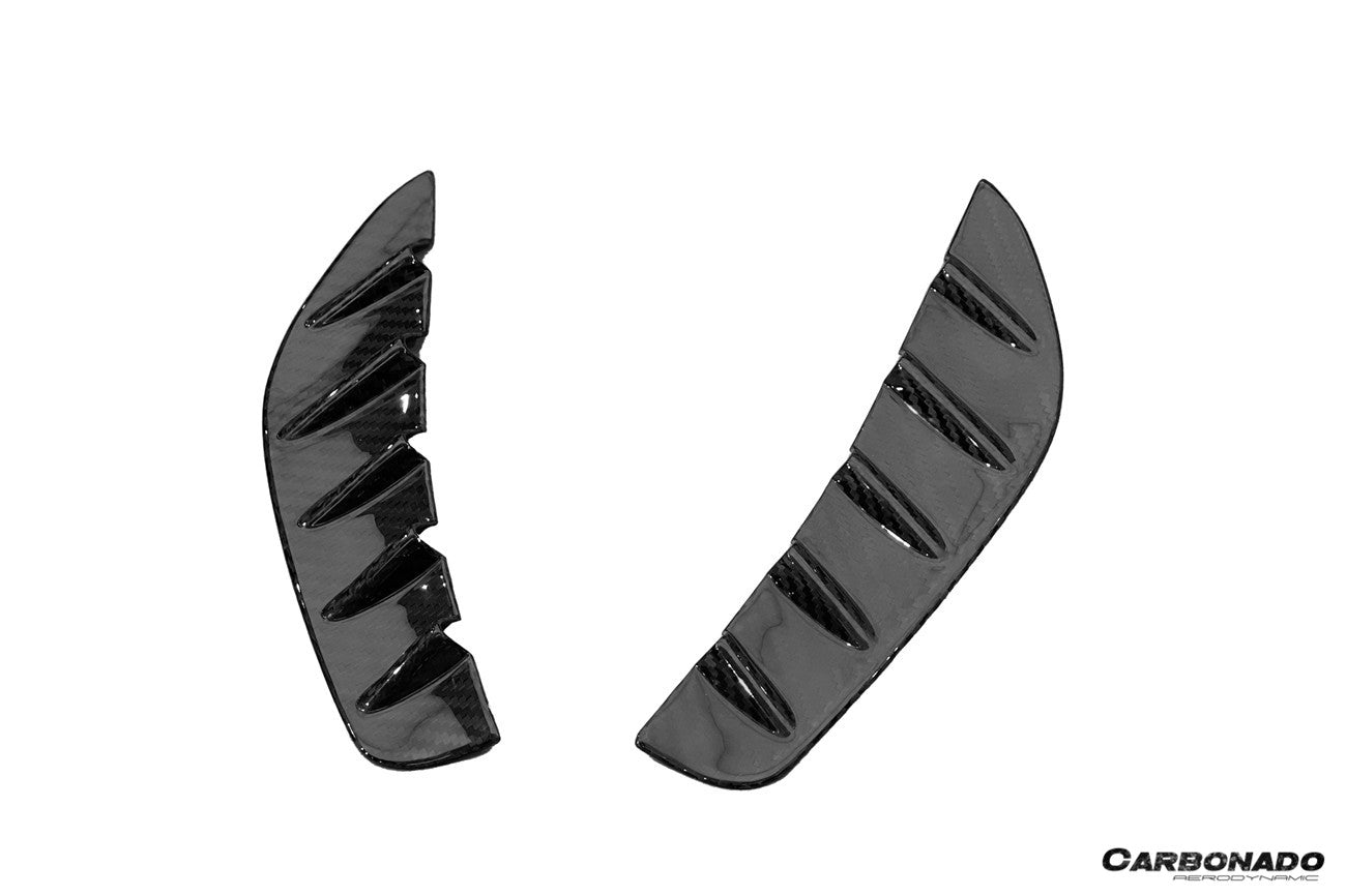 Molduras de ventilación para parachoques delantero de fibra de carbono seco estilo Lotus Emira NYO MNK Carbonado 2021-2024
