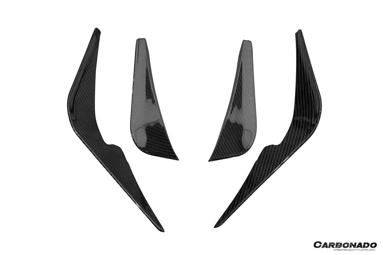 Parachoques delantero de fibra de carbono seco estilo Lotus Emira NYO MNK Carbonado 2021-2024