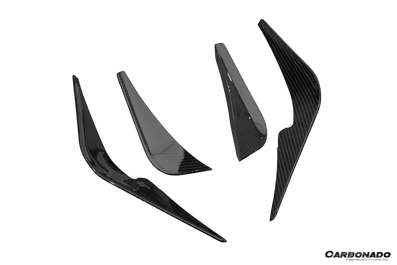 Parachoques delantero de fibra de carbono seco estilo Lotus Emira NYO MNK Carbonado 2021-2024