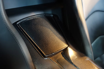 Carbonado 2011-2016 Lamborghini Aventador LP700 LP720 LP740 Coupe  Roadster OEM Style Carbon Fiber Center Console Storage Shelf Cover replace