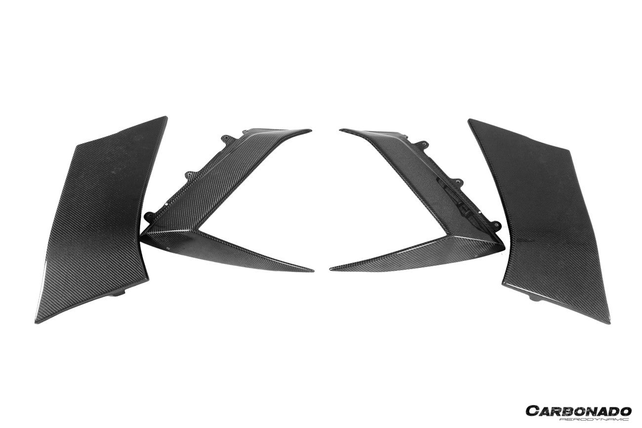 Ventilaciones de guardabarros de fibra de carbono estilo Lamborghini Aventador LP700 Coupé BKSS Carbonado 2011-2016
