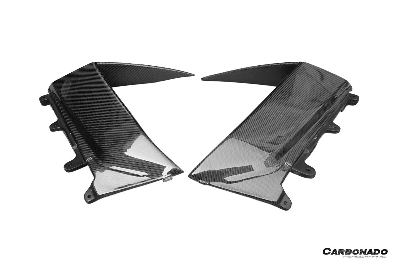 Carbonado 2011-2016 Lamborghini Aventador LP700 Coupe BKSS Style Carbon Fiber Quarter Panel Fender Vent Outside