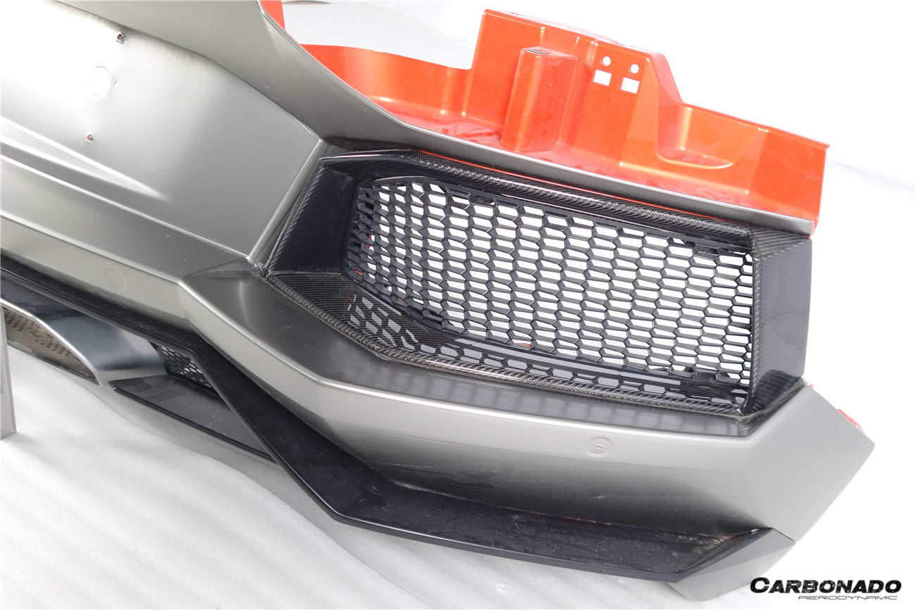 Carbonado 2011-2016 Lamborghini Aventador LP700 Coupe  Roadster Oem Style Carbon Fiber Rear Bumper Grille