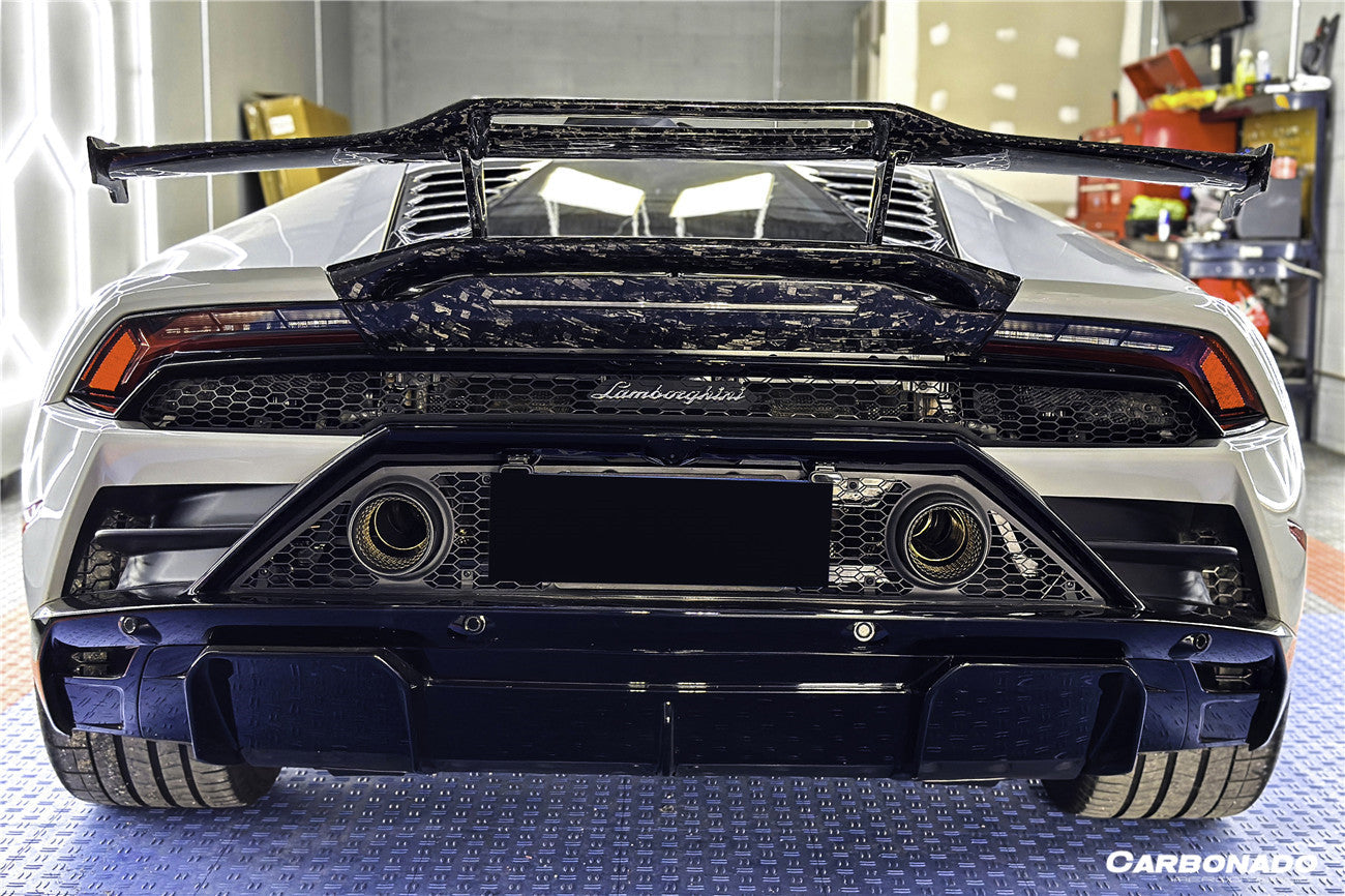 Carbonado 2015-2025 Lamborghini Huracan LP610  LP580  EVO  Tecnica OD Style Carbon Fiber Trunk Spoiler Wing with Base
