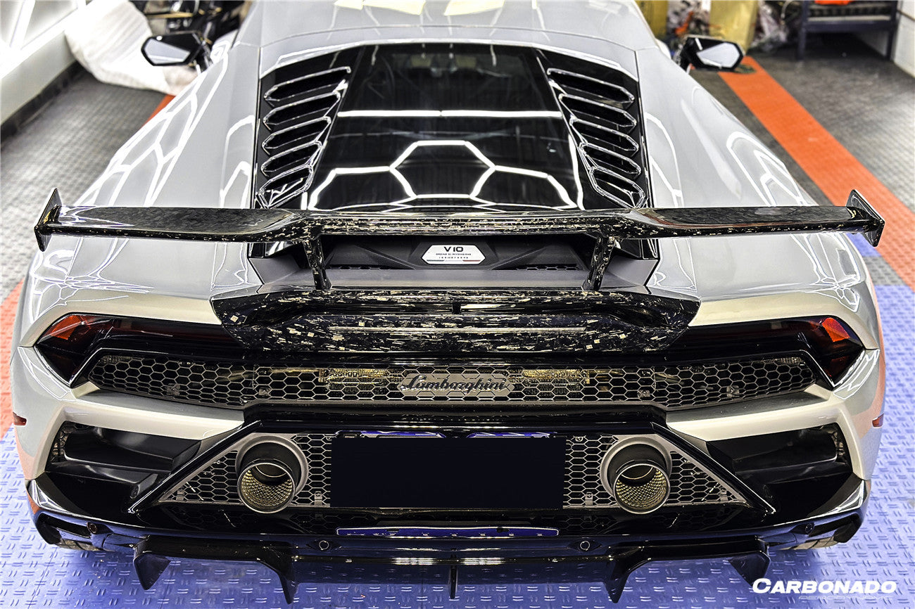 Carbonado 2015-2025 Lamborghini Huracan LP610  LP580  EVO  Tecnica OD Style Carbon Fiber Trunk Spoiler Wing with Base