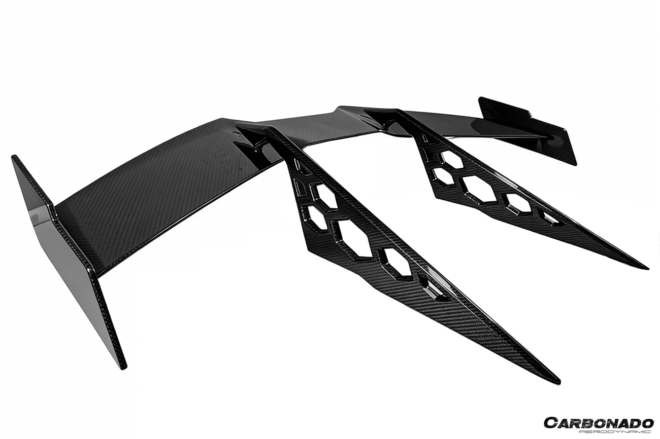 Carbonado Aero 2024 - UP Lamborghini Revuelto BKII Style Autoclave Carbon Fiber Trunk Wing Spoiler - 3