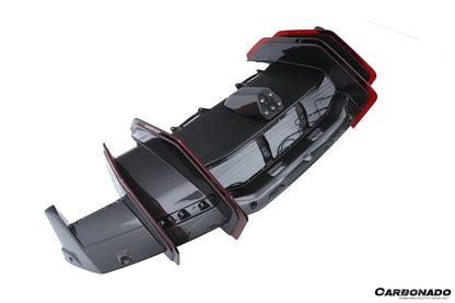 Carbonado Aero 2024 - UP Lamborghini Revuelto BK Style Autoclave Carbon Fiber Rear Diffuser with Canards - 13