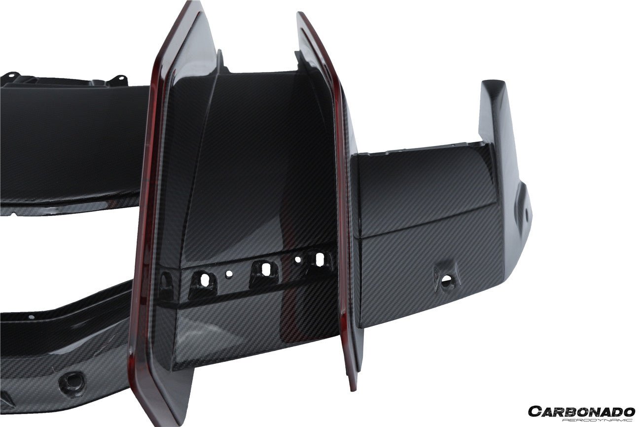 Carbonado Aero 2024 - UP Lamborghini Revuelto BK Style Autoclave Carbon Fiber Rear Diffuser with Canards - 17