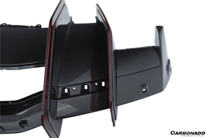 Carbonado Aero 2024 - UP Lamborghini Revuelto BK Style Autoclave Carbon Fiber Rear Diffuser with Canards - 17