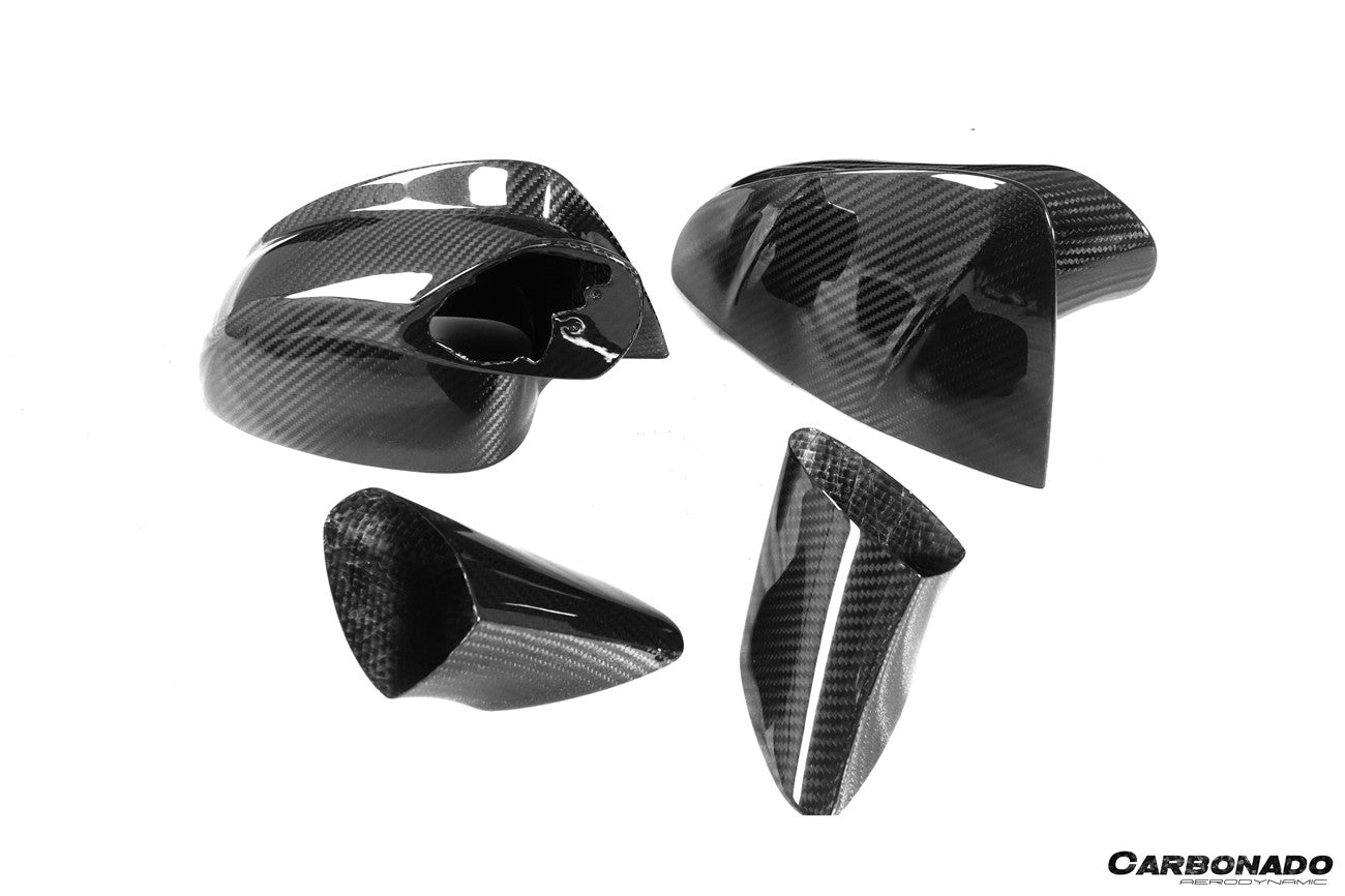 Carbonado 2020-2024 Maserati MC20 MSY Style DRY Carbon Fiber Mirror Housing Replacement