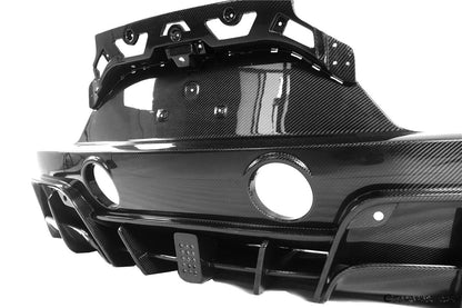 Difusor trasero de fibra de carbono seco con luz de freno para Maserati MC20 MSY Style Carbonado 2020-2024