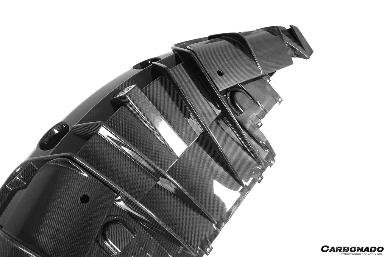 Difusor trasero de fibra de carbono seco con luz de freno para Maserati MC20 MSY Style Carbonado 2020-2024