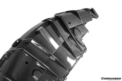 Difusor trasero de fibra de carbono seco con luz de freno para Maserati MC20 MSY Style Carbonado 2020-2024