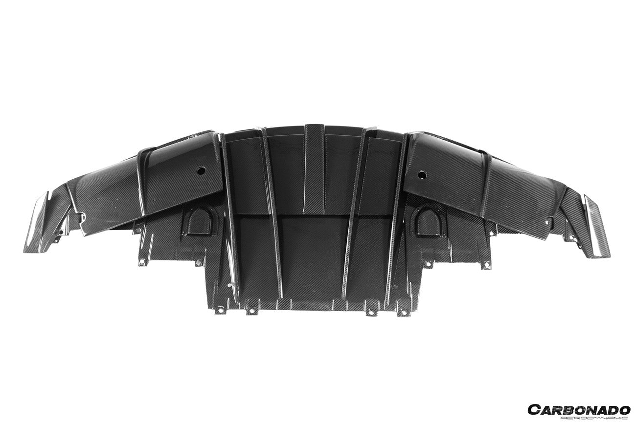 Difusor trasero de fibra de carbono seco con luz de freno para Maserati MC20 MSY Style Carbonado 2020-2024