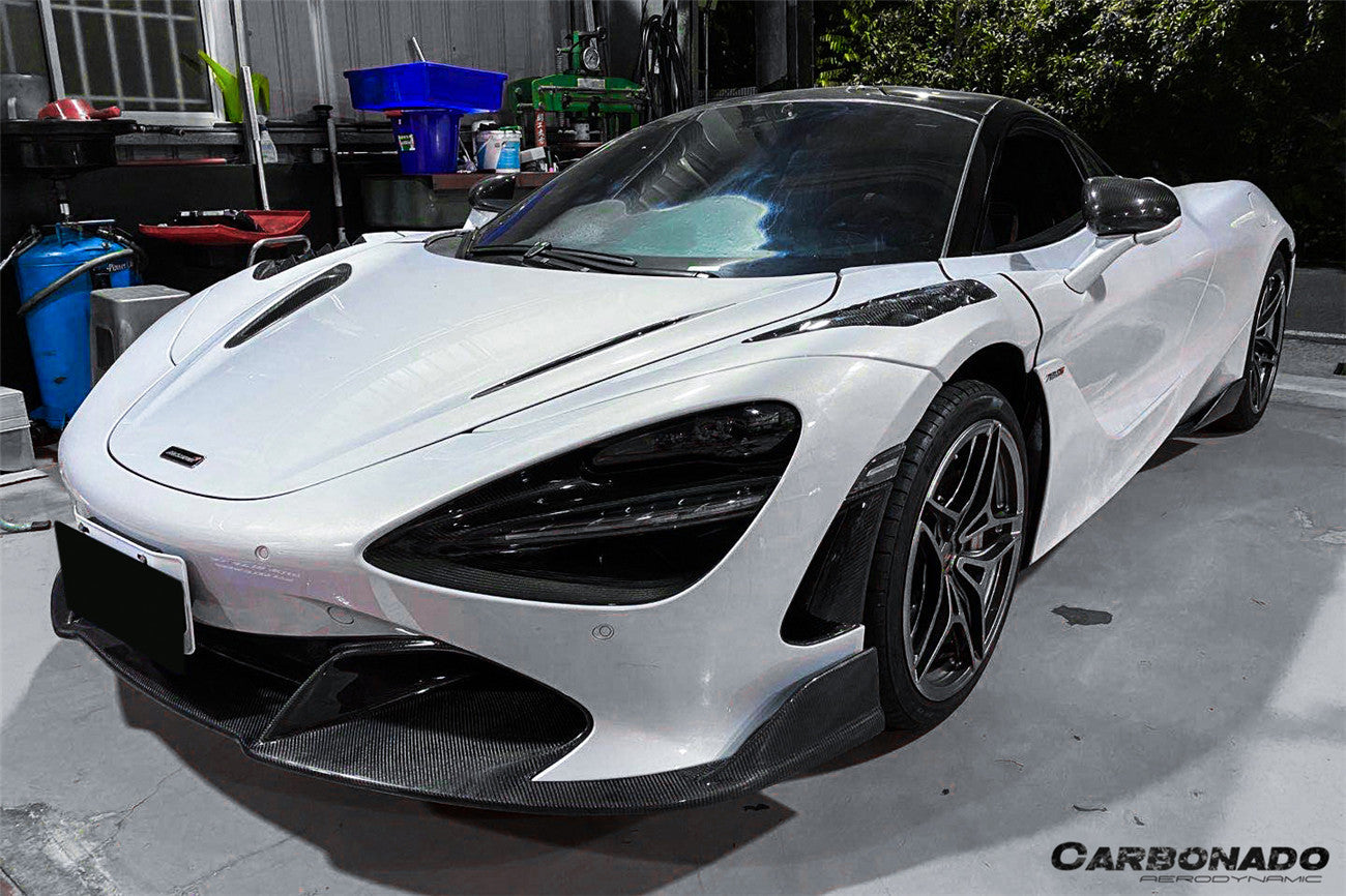 Carbonado VRS Style Autoclave Carbon Fiber Front Lip | 2017-2022 McLaren 720S Spider Coupe