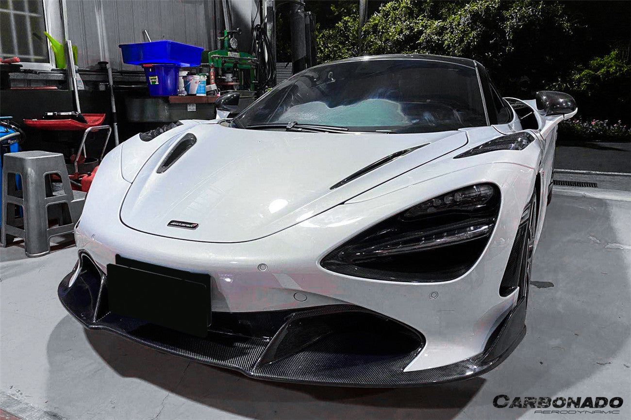 Carbonado VRS Style Autoclave Carbon Fiber Front Lip | 2017-2022 McLaren 720S Spider Coupe