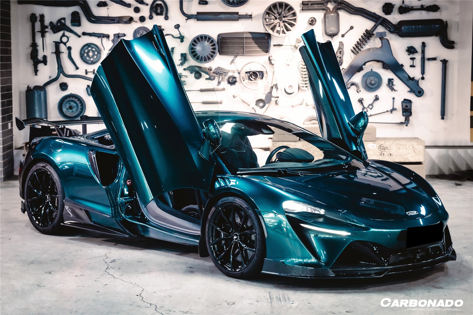 DarwinPRO 2023-UP McLaren Artura Coupe | Spider AM Style Autoclave Carbon Fiber Quarter Panel Side Scoops