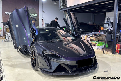 McLaren Artura Coupé Carbonado 2023-UP | Borde frontal de fibra de carbono autoclave estilo Spider NVT