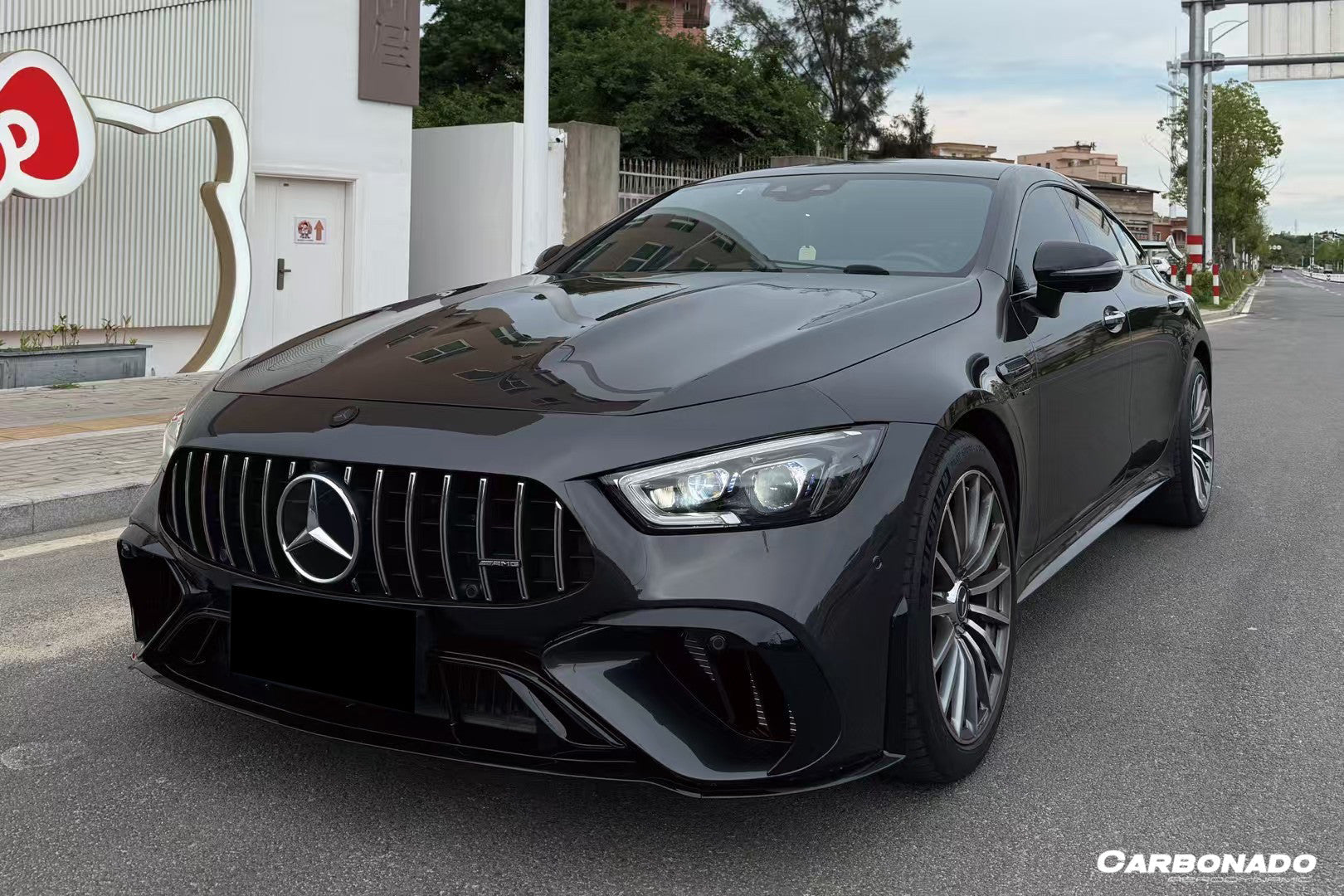 Carbonado 2019-2024 Mercedes Benz AMG GT53 GT50 GT43 4Door Coupe X290 GT63 Style Front Bumper