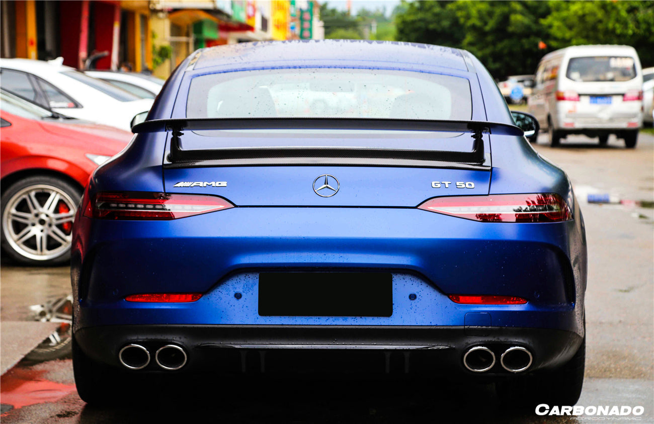 Alerón de maletero de fibra de carbono estilo original para Mercedes Benz AMG GT Coupé de 4 puertas X290 Carbonado 2019-2024 | Compatible con GT63, ​​GT63S y GT53