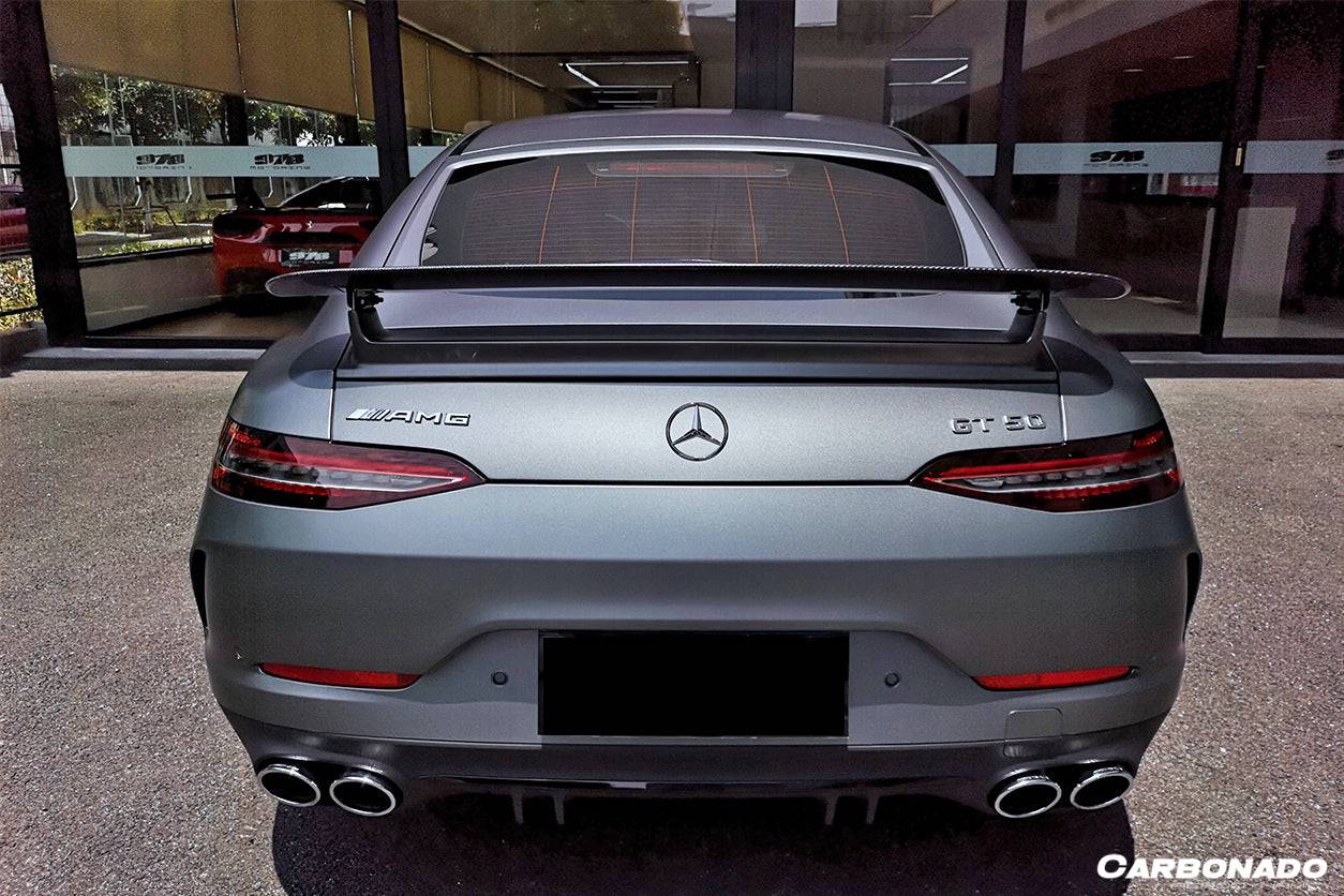 Alerón de maletero de fibra de carbono estilo original para Mercedes Benz AMG GT Coupé de 4 puertas X290 Carbonado 2019-2024 | Compatible con GT63, ​​GT63S y GT53