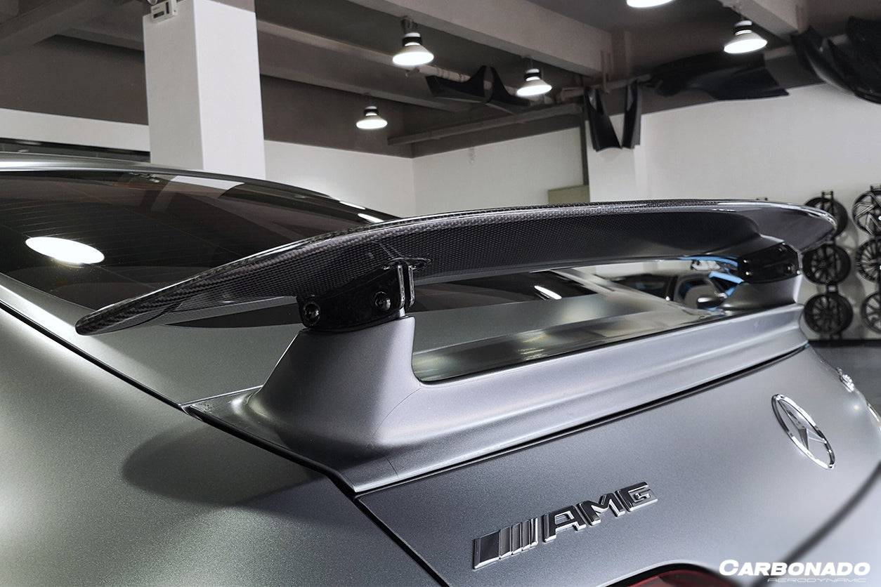 Alerón de maletero de fibra de carbono estilo original para Mercedes Benz AMG GT Coupé de 4 puertas X290 Carbonado 2019-2024 | Compatible con GT63, ​​GT63S y GT53