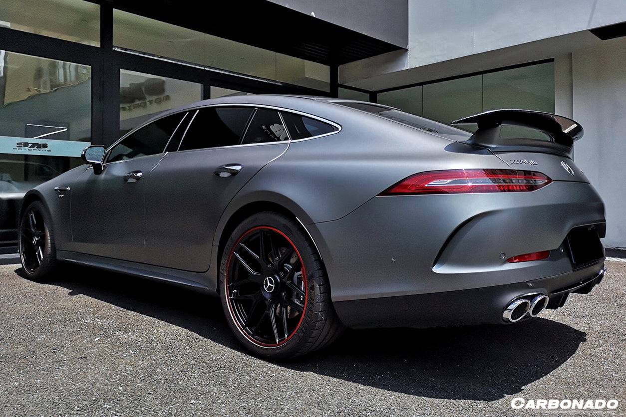 Alerón de maletero de fibra de carbono estilo original para Mercedes Benz AMG GT Coupé de 4 puertas X290 Carbonado 2019-2024 | Compatible con GT63, ​​GT63S y GT53