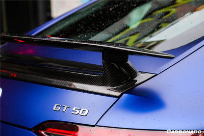 Alerón de maletero de fibra de carbono estilo original para Mercedes Benz AMG GT Coupé de 4 puertas X290 Carbonado 2019-2024 | Compatible con GT63, ​​GT63S y GT53